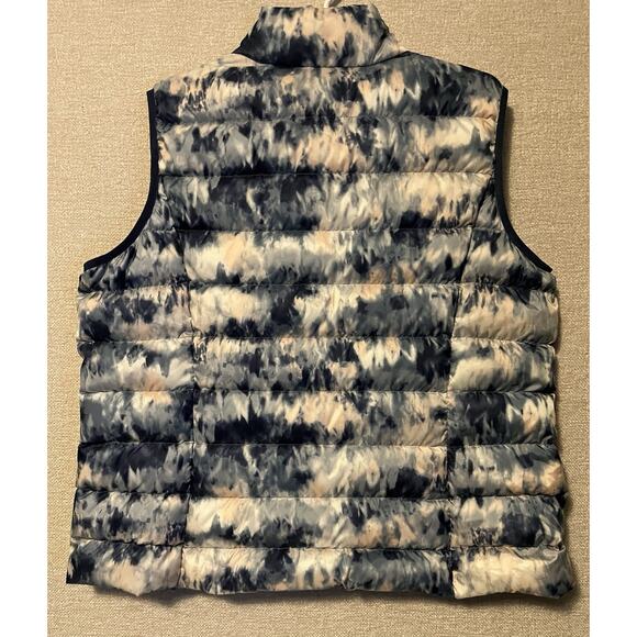 Eddie Bauer 80% Down Vest Women’s Size 2XL Tie Dye Puffer Full Zip Insulated - Picture 5 of 11